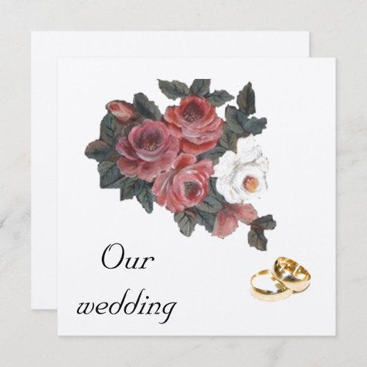 ROSE EINLADUNG (Vorne/Hinten)