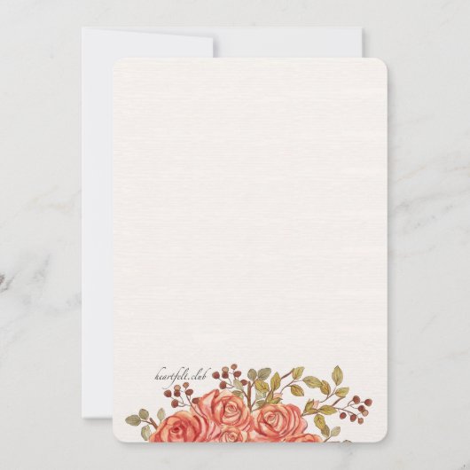 Rose - Einladung (Rückseite)