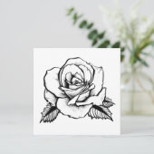 Rose Einladung (Stehend Vorderseite)