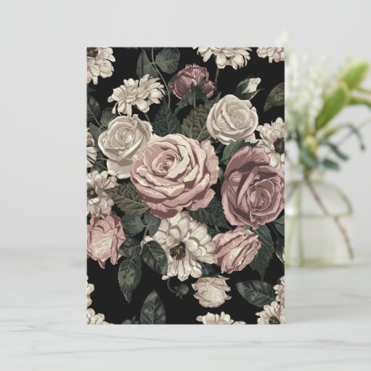 Rose Einladung (Stehend Vorderseite)