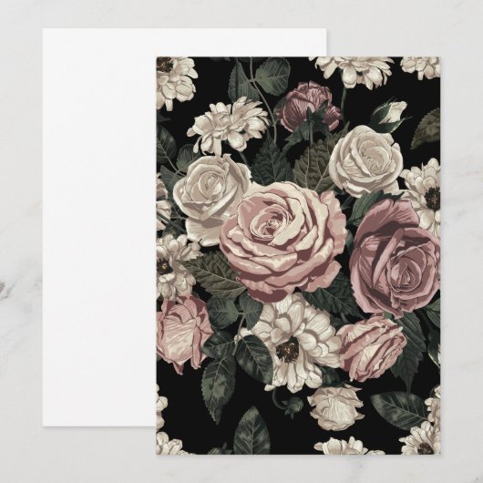 Rose Einladung (Vorne/Hinten)