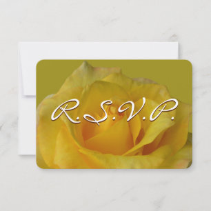 Rose Einladung Personalisiert Gelbe Rose RSVP-Kart