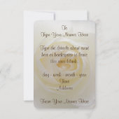 Rose Einladung Personalisierte RSVP-Karte (Rückseite)