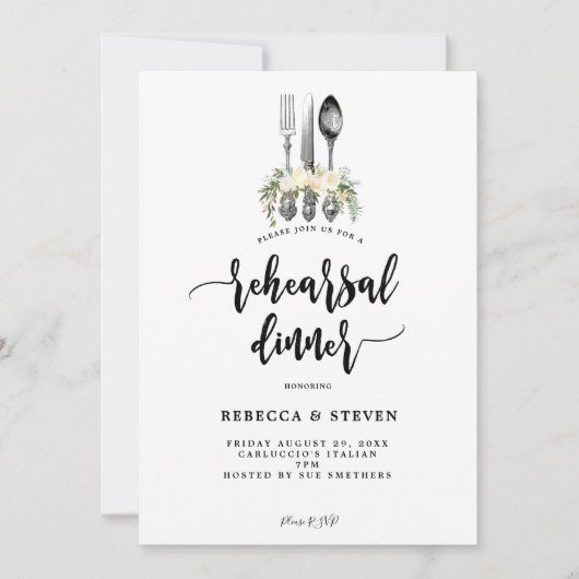 Rose Einladung zum Abendessen mit botanischer Prob (Vorderseite)