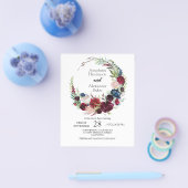 Rose - Einladung zum Hochzeitsfeiern. Flyer (Einzeln)