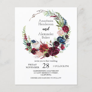 Rose - Einladung zum Hochzeitsfeiern. Flyer
