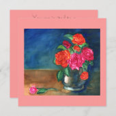 Rose Einladung zum Muttertag (Vorne/Hinten)