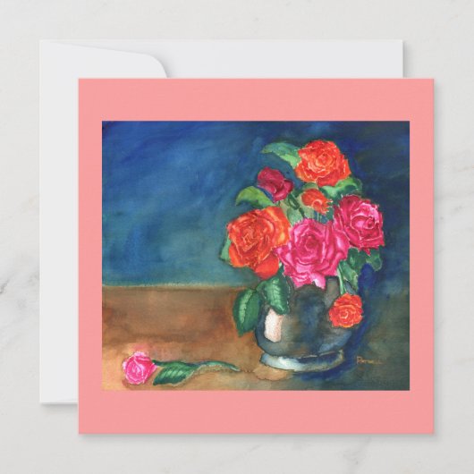 Rose Einladung zum Muttertag (Vorderseite)