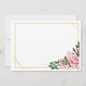 Rose Einladung zum religiösen Foto (Rückseite)