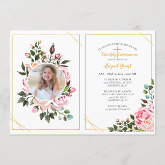 Rose Einladung zum religiösen Foto