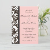 Rose Einladung zur Hochzeit (Stehend Vorderseite)