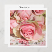Rose Einladung zur Hochzeit (Vorne/Hinten)