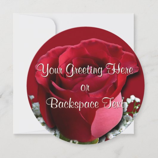 Rose Einladungen Personalisiert Peach Rose RSVP Ka (Vorderseite)