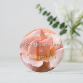 Rose Einladungen Personalisiert Peach Rose RSVP Ka (Stehend Vorderseite)
