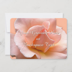 Rose Einladungen Personalisiert Peach Rose RSVP Ka