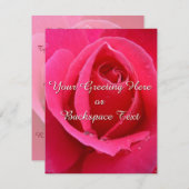 Rose Einladungen Personalisiert rosa rosa RSVP-Kar (Vorne/Hinten)