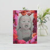 Rose Einladungen Personalisierter Rose RSVP-Karten (Stehend Vorderseite)