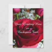 Rose Einladungen Personalisierter Rose RSVP-Karten (Vorderseite)