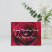 Rose Einladungen Personalisierter Rose RSVP-Karten (Stehend Vorderseite)