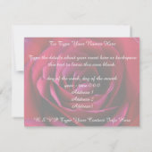 Rose Einladungen Personalisierter Rose RSVP-Karten (Rückseite)
