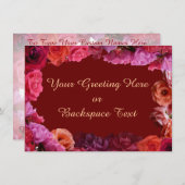 Rose Einladungen Personalisierter Rose RSVP-Karten (Vorne/Hinten)