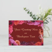 Rose Einladungen Personalisierter Rose RSVP-Karten (Stehend Vorderseite)