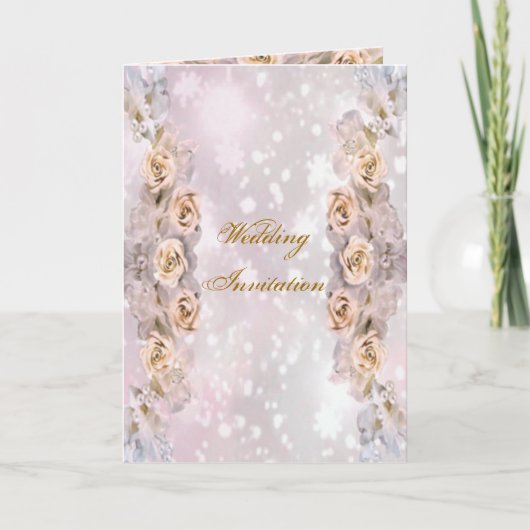 Rose Einladungskarte (Vorderseite)