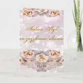 Rose Einladungskarte (Rückseite)