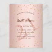 Rose Einladungspostkarte (Vorderseite)