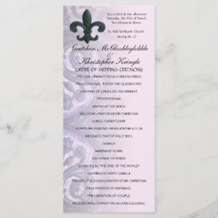 Rose "eiserne Lilie" WEDDING PROGRAMM