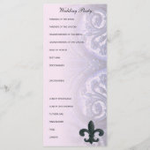 Rose "eiserne Lilie" WEDDING PROGRAMM (Rückseite)