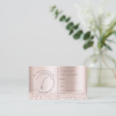 Rose Electrolysis Glitzer Logo für die Karte (Stehend Vorderseite)