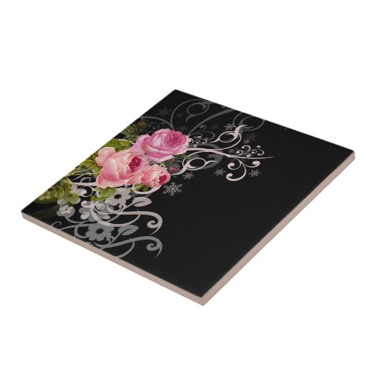 Rose Eleganz Fliese (Seite)