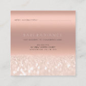 Rose-Elektrolyse-Glitzer-Kupfer Telefonnummerkarte (Rückseite)