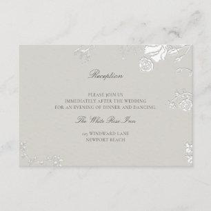 Rose Elfenbein Sonett Formale Elegante Hochzeitsfe Begleitkarte