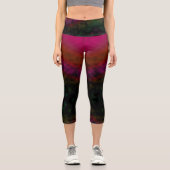 Rose Ember Fade Capri Leggings (Vorderseite)