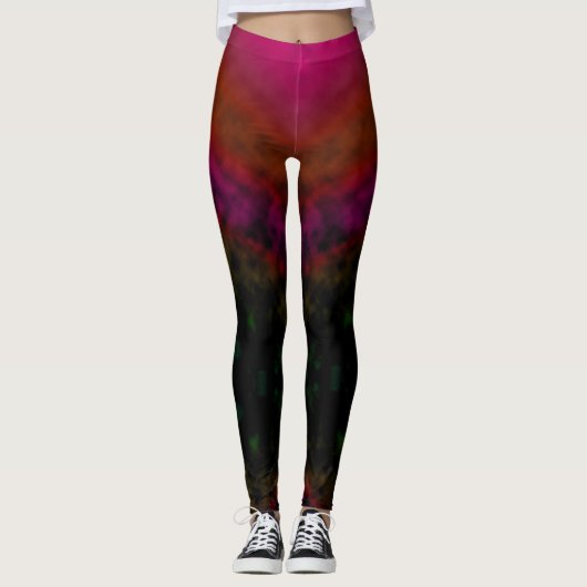 Rose Ember Fade Leggings (Vorderseite)