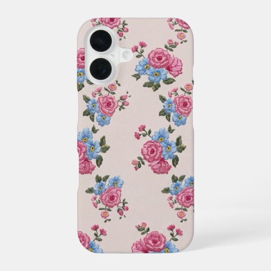 Rose embroidery texture iPhone16 case iPhone 16 Hülle (Rückseite)