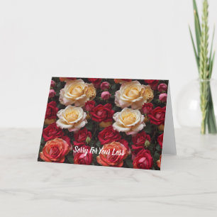 Rose - Entschuldigung für Ihren Verlust Feiertagskarte