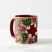 Rose Erdbeere Blume Tasse (Vorderseite Links)