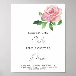 Rose - Errate wie viele Korken Poster