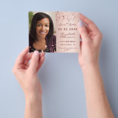 Rose erröten Foto Save the Date Flyer (Gruppe)