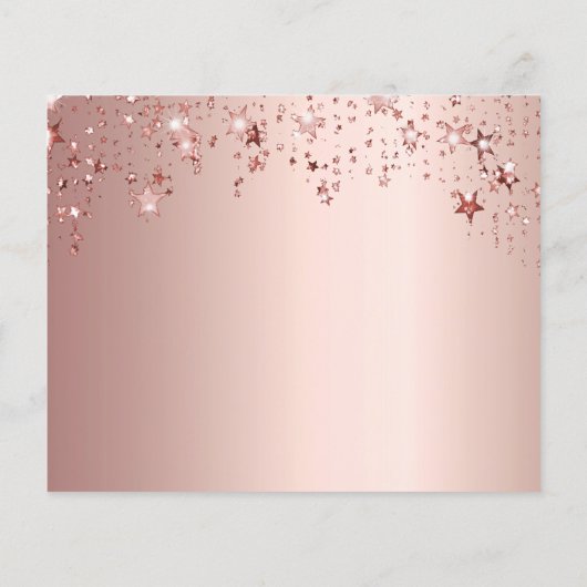 Rose erröten Foto Save the Date Flyer (Hinten)