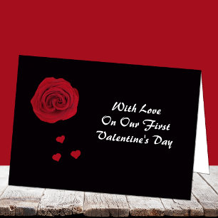 Rose Erste Valentinstag-Karte Feiertagskarte