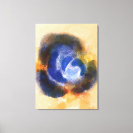 "ROSE ERZEUGEN" | Blume mit blauer Wasserfarbe Leinwanddruck