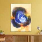 "ROSE ERZEUGEN" | Blume mit blauer Wasserfarbe Leinwanddruck (Insitu (Wohnzimmer))