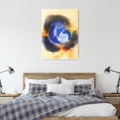 "ROSE ERZEUGEN" | Blume mit blauer Wasserfarbe Leinwanddruck (Insitu (Schlafzimmer))