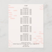 Rose Essenzielle Öle Aquarell Flasche Promo Flyer (Hinten)