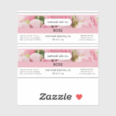 Rose Essenzielle Öle Duftstoff Flaschenetikett Aufkleber (Blatt)