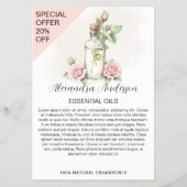 Rose Essenzielle Öle Farbflasche Flyer (Vorne)
